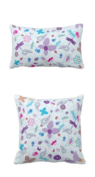 "Summer Picnic" Purple Pillow/Napkin Design